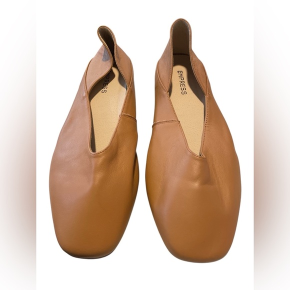 EMPRESS The Comfi Beige Leather Ballet Flat - Picture 3 of 5